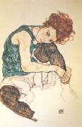 Egon Schiele Seated Woman with Bent Knee (nn03) oil